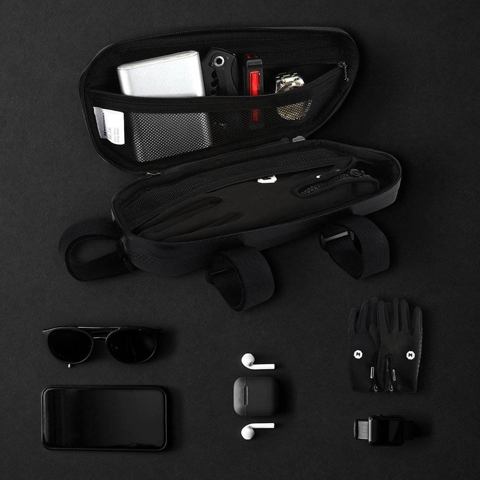 Wozinsky torba rowerowa na ramę roweru 1,5 l czarny (WBB10BK)