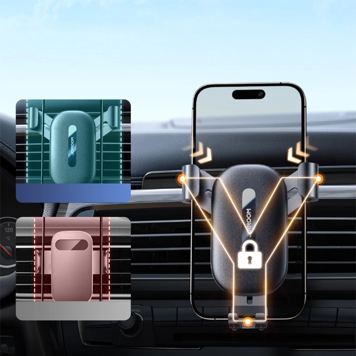 Uchwyt Joyroom JR-ZS392 na telefon grawitacyjny na kratkę nawiewu - czarny