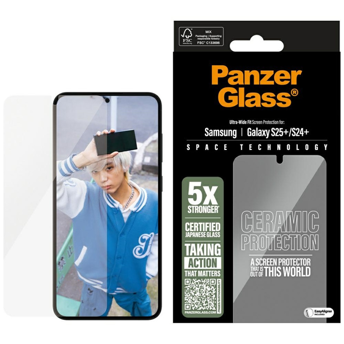 Szkło ceramiczne PanzerGlass Ultra-Wide   Fit do Samsung Galaxy S25+ ceramic