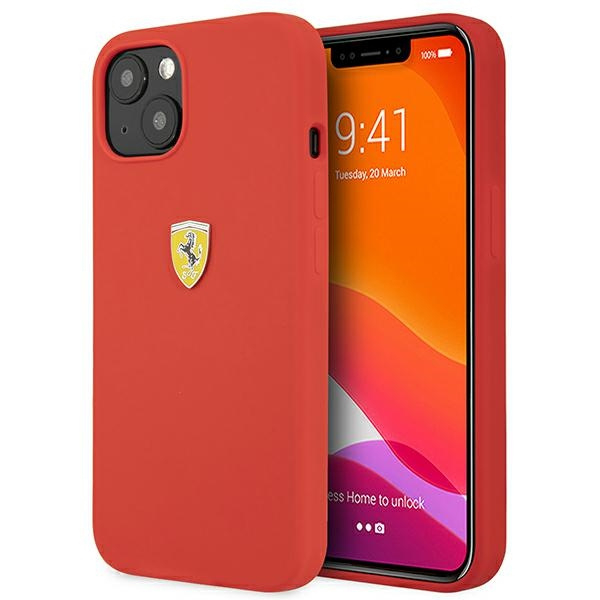 Etui FERRARI Apple iPhone 13 Mini Silicone Czerwony Hardcase