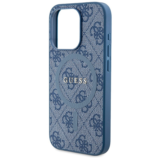 Etui Guess GUHMP14XG4GFRB iPhone 14 Pro Max 6.7" niebieski/blue hardcase 4G Collection Leather Metal Logo MagSafe Case