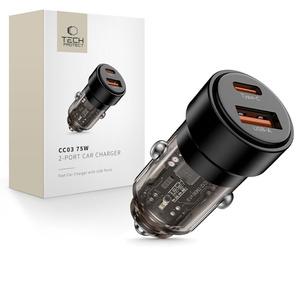 TECH-PROTECT CC03 2-PORT CAR CHARGER PD75W BLACK