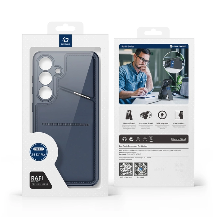 Etui Dux Ducis Rafi ll Mag do Samsung Galaxy S24 Plus - niebieskie