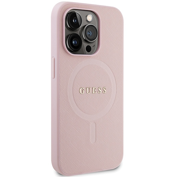 Etui Guess GUHMP13LPSAHMCP iPhone 13 Pro / 13 6,1" różowy/pink hardcase Saffiano MagSafe Case