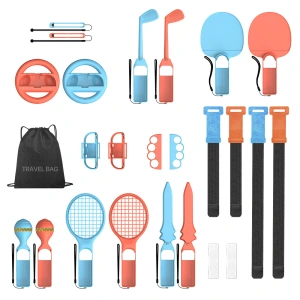 Zestaw akcesoriów Dux Ducis 25w1 do Nintendo Switch 2 do gier sportowych z torbą - wielokolorowy