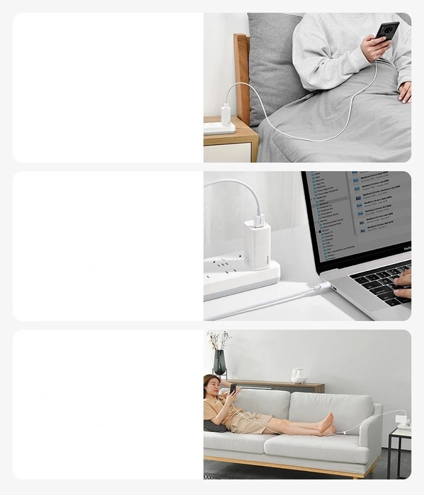 [PO ZWROCIE] Baseus Superior kabel USB - USB Typ C 66 W 6A 1 m Biały (CATYS-02)