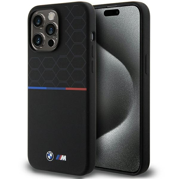 Etui Bmw Bmhmp15x22smpk Iphone 15 Pro Max 6.7" Czarny/black Hardcase M Silicone Pattern Magsafe Case