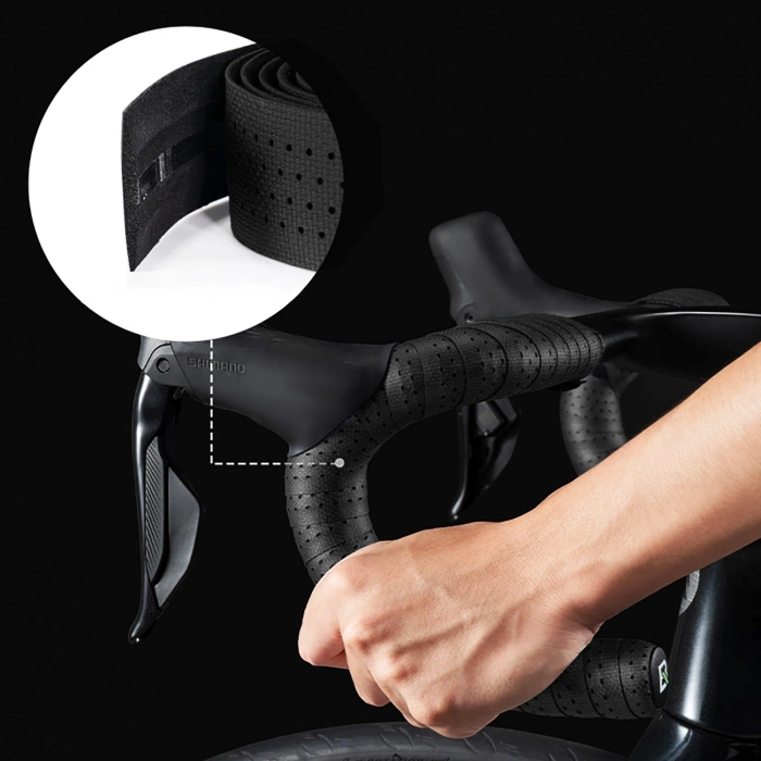 Owijka Rockbros na kierownicę silikonowa perforowana - czarna