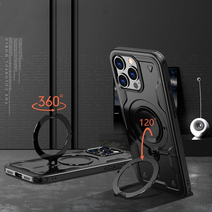 Etui Hybrid Armor Trendy z MagSafe na iPhone 16 Pro Max - czarne