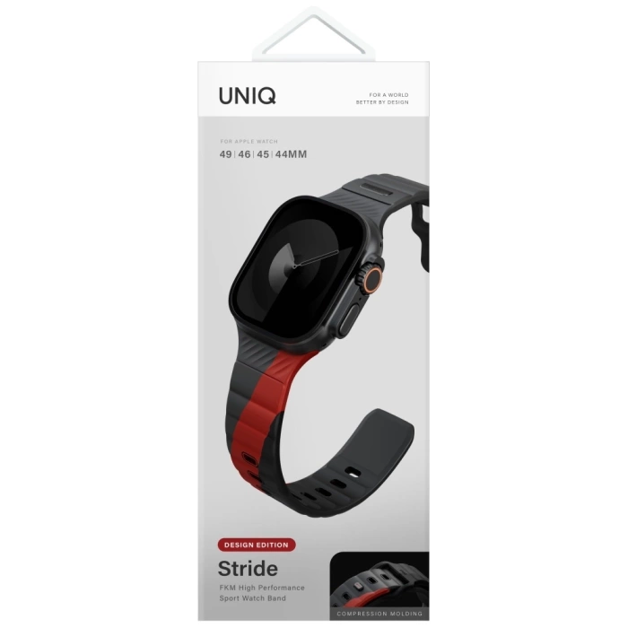 Pasek UNIQ Stride De Rubber do Apple     Watch 49/46/45/44mm charcoal