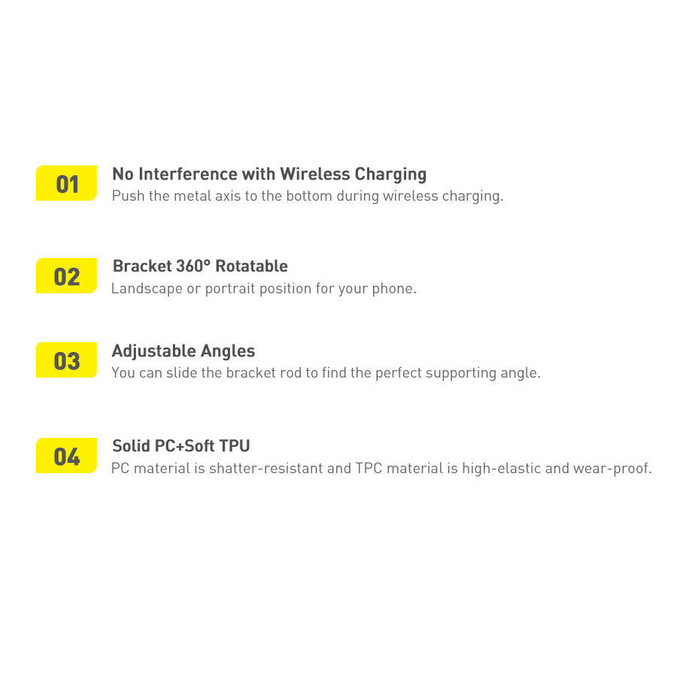 Baseus stojak składany z uchwytem magnetycznym biały (LUXZ010002)