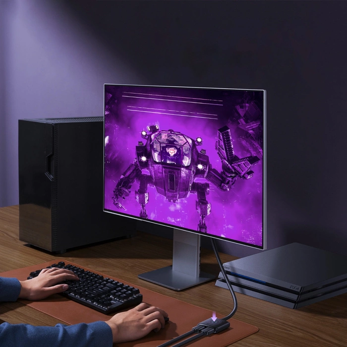 [PO ZWROCIE] Adapter HDMI 2w1 4K 60Hz dwukierunkowy Baseus AirJoy - czarny