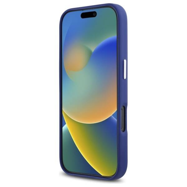 Etui Karl Lagerfeld iPhone 16  Pro 6.3" niebieski/blue hardcase FW Metal Plate MagSafe