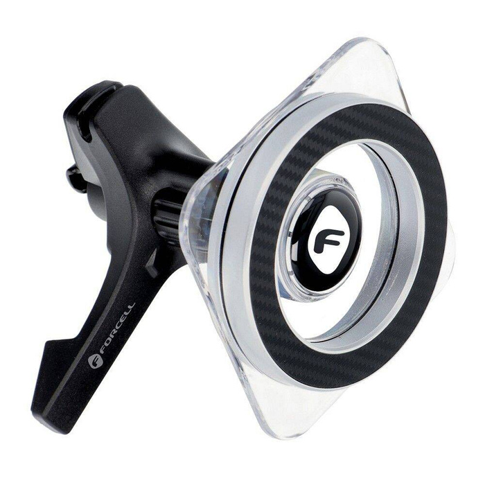 Uchwyt na telefon do samochodu magnetyczny zgodny z MagSafe Forcell F-Grip MagPro do kratki czarny