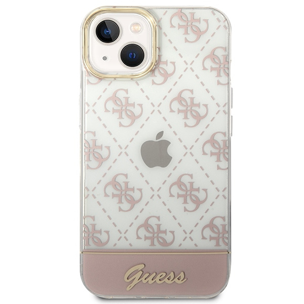Etui GUESS Apple iPhone 14 Plus 4G Pattern Script Różowy Hardcase
