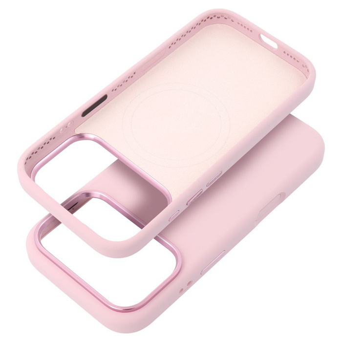 Etui na iPhone 16 PRO Forcell F-Protect Frame Premium zgodny z MagSafe różowy 0INT