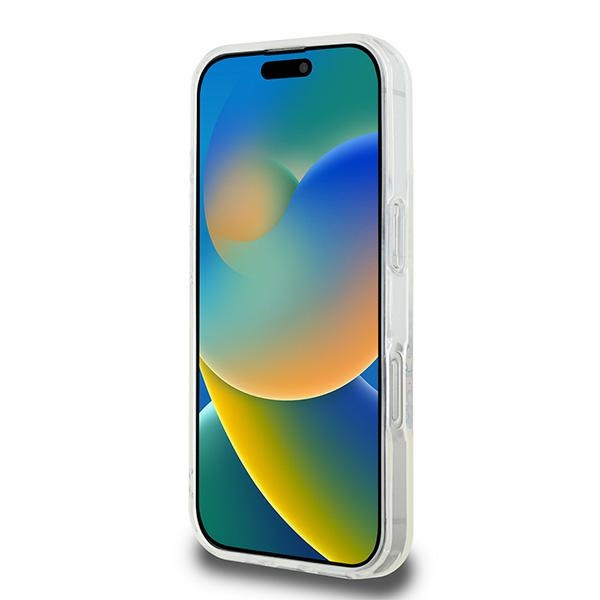 Etui Guess iPhone 16 Pro 6.3" przeźroczysty/transprent hardcase IML Flowers Wreath MagSafe