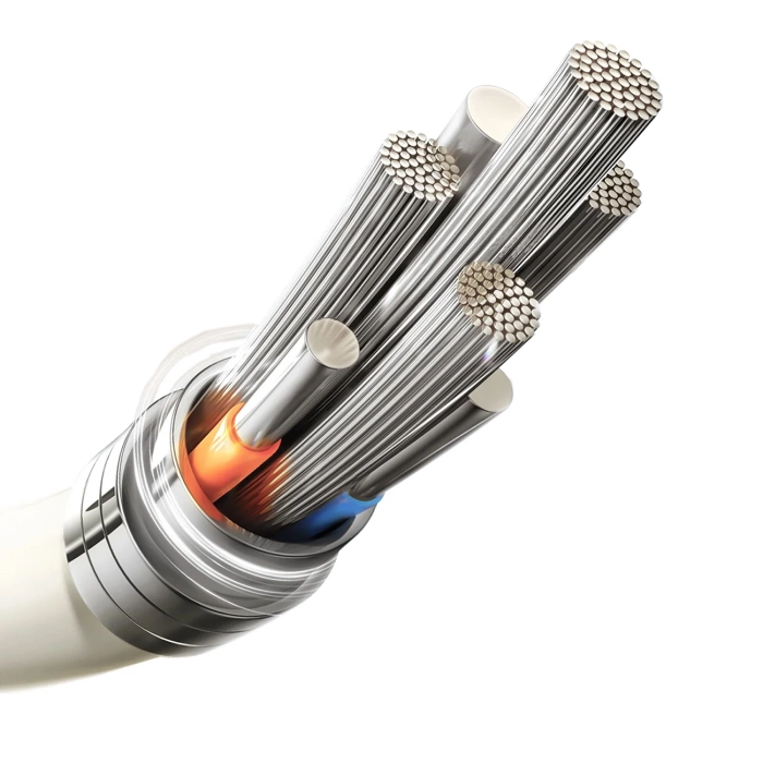 Kabel Joyroom S-A53 30W USB-C - Lightning z fluorescencyjną końcówką 2 m - beżowy