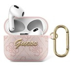 Etui GUESS Apple AirPods 3 Cover 4G Script Metal Collection Różowy Case