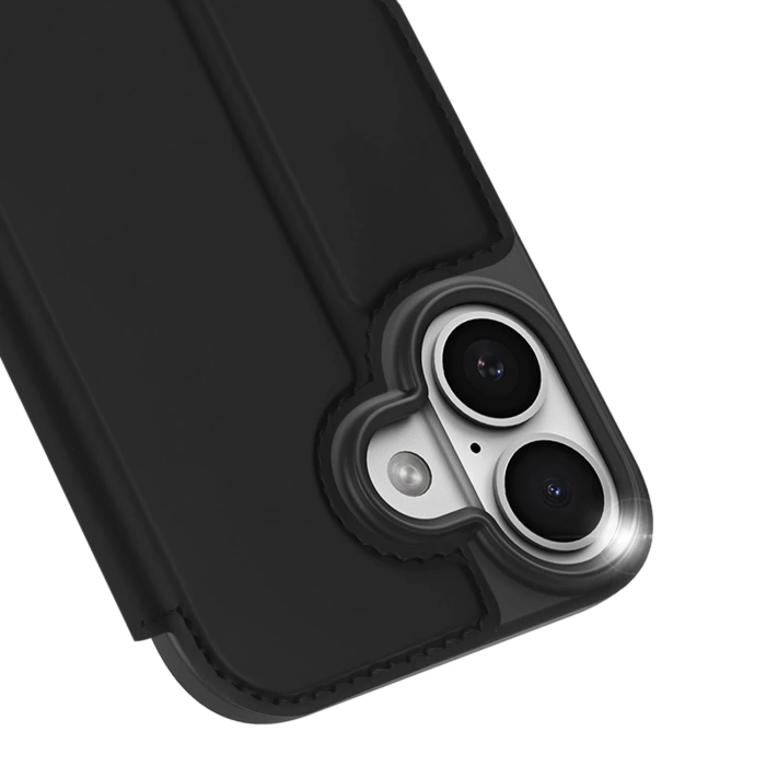 Etui Dux Ducis Skin Pro na iPhone 17 z klapką i miejscem na kartę - czarne