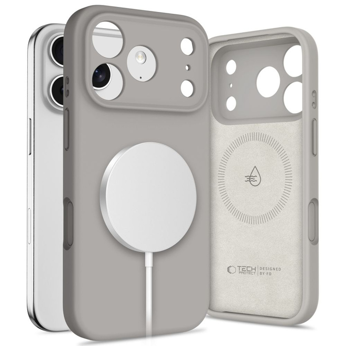 ETUI TECH-PROTECT IPHONE 17 PRO MAX SILICONE MAGSAFE STONE GREY