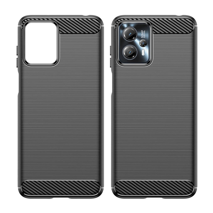 Etui Carbon Case etui Motorola Moto G13 elastyczny silikonowy karbonowy pokrowiec czarne Case