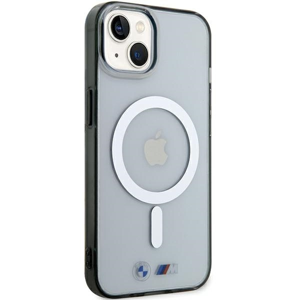 Etui BMW BMHMP15SHCRS iPhone 15 6.1" przezroczysty/transparent hardcase Silver Ring MagSafe