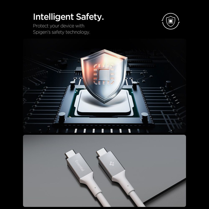SPIGEN EB24012CC ESSENTIAL TYPE-C CABLE 240W 120CM WHITE