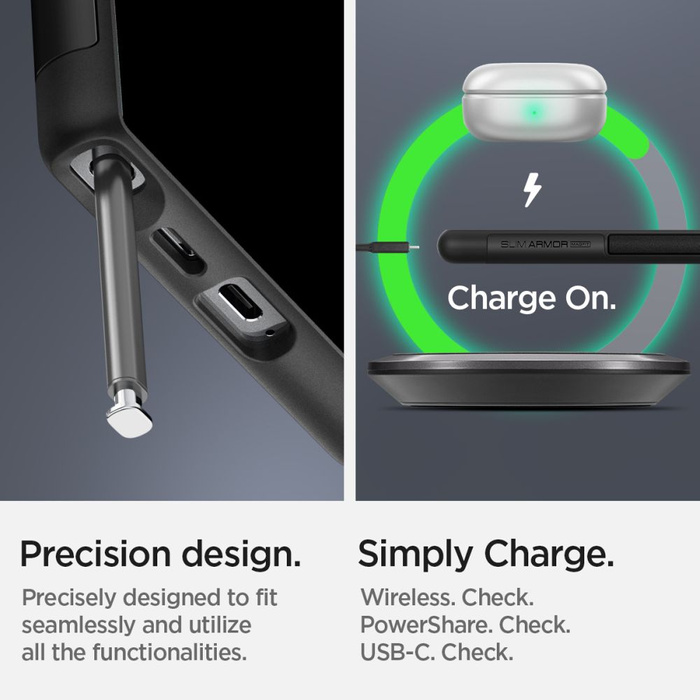 Etui Spigen Slim Armor Magsafe Samsung Galaxy S24 Ultra Black Case