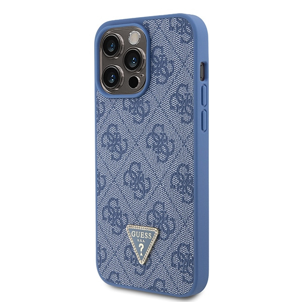 Etui Guess GUHCP15XP4TDPB iPhone 15 Pro Max 6.7" niebieski/blue hardcase Leather 4G Triangle Strass Case