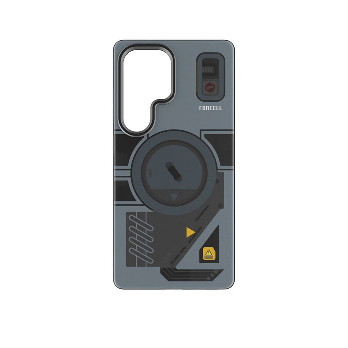 Etui na Samsung S25 Forcell F-Protect Levels Dual Layer 4D technology zgodny z MagSafe Military Drop-Test cyber grey