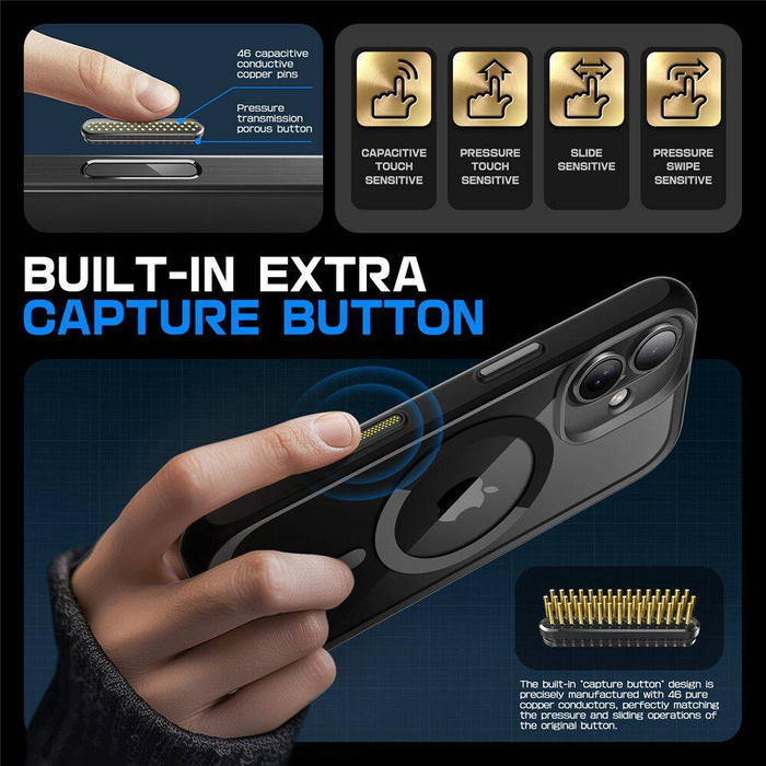 ETUI SUPCASE UB MAG MAGSAFE IPHONE 16 BLACK