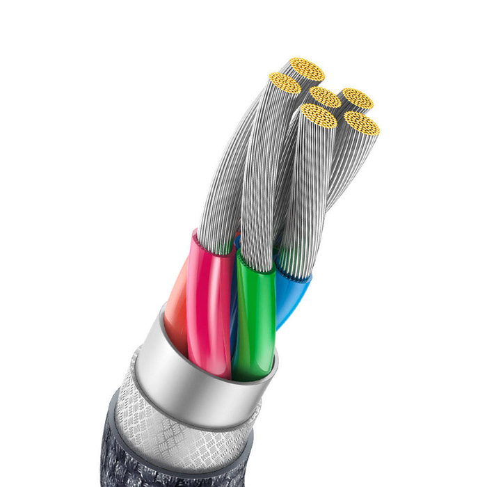 Baseus Crystal Shine Series kabel przewód USB do szybkiego ładowania i transferu danych USB Typ A - USB Typ C 100W 1,2m czarny (CAJY000401)