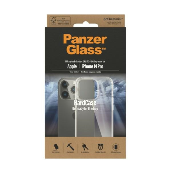 Etui PanzerGlass HardCase iPhone 14 Pro 6,1" Antibacterial Military grade transparent 0402