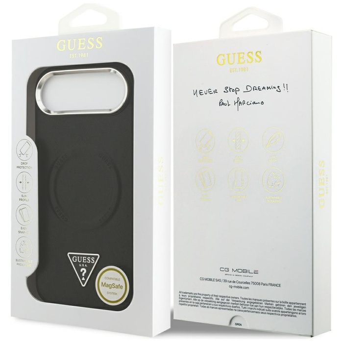 Etui Guess Triangle Logo MagSafe do      iPhone Air czarny