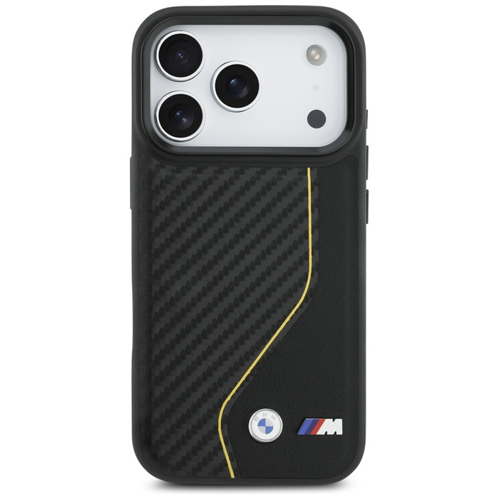 Etui BMW M Carbon Line & Logo MagSafe do iPhone 17 Pro żółty