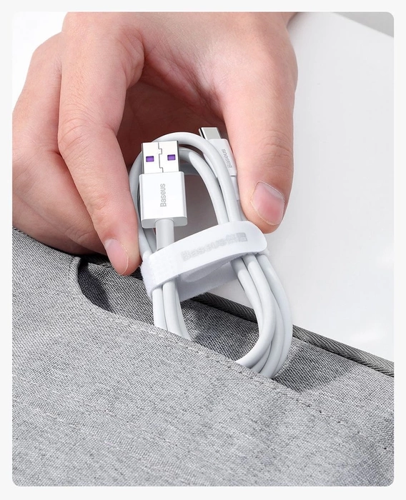 [PO ZWROCIE] Baseus Superior kabel USB - USB Typ C 66 W 6A 1 m Biały (CATYS-02)