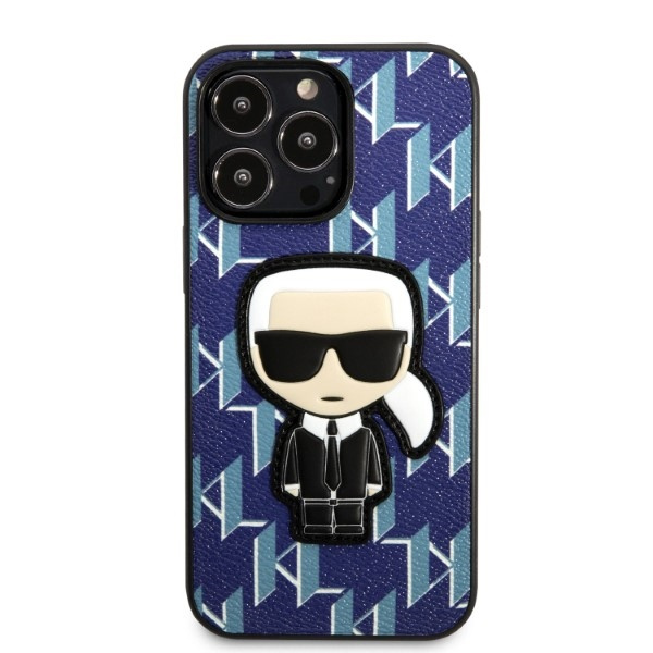 Etui Karl Lagerfeld Klhcp13lpmnikbl iPhone 13 Pro / 13 6,1" Hardcase Niebieski/blue Monogram Ikonik Patch Case