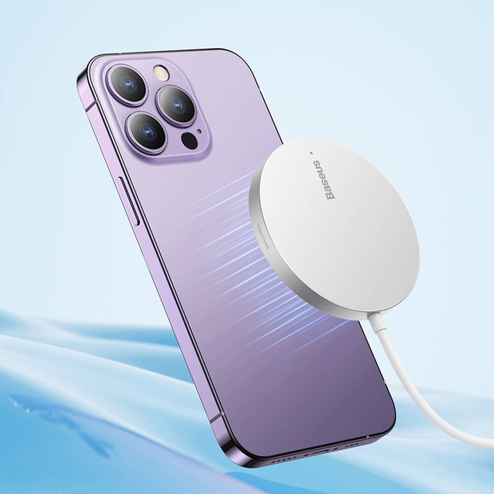 Baseus Simple Mini3 ładowarka indukcyjna 15W srebrny