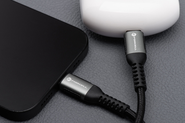 Kabel USB C do USB C Forcell F-Energy QC4.0 PD 5A 240W Cafule 2 m C263 czarny