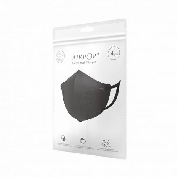 Maseczka ochronna AirPOP Pocket Mask NV 4szt czarny/black