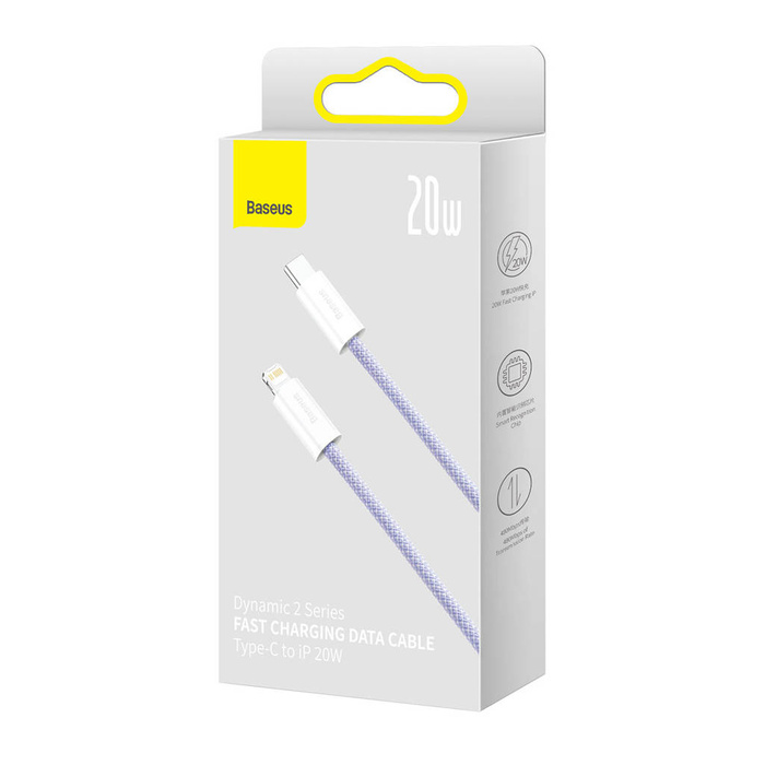Baseus Dynamic 2 Series kabel do szybkiego ładowania USB-C - Lightning 20W 480Mb/s 2m fioletowy