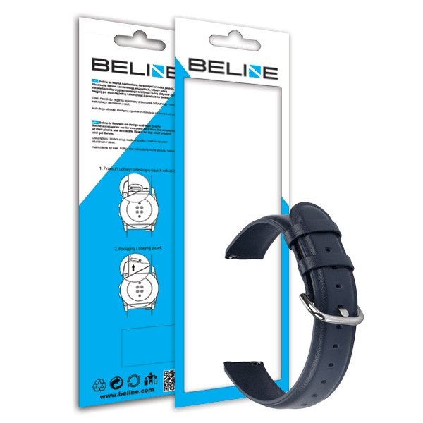 Beline pasek Watch 20mm Elegancegranatowy/navy
