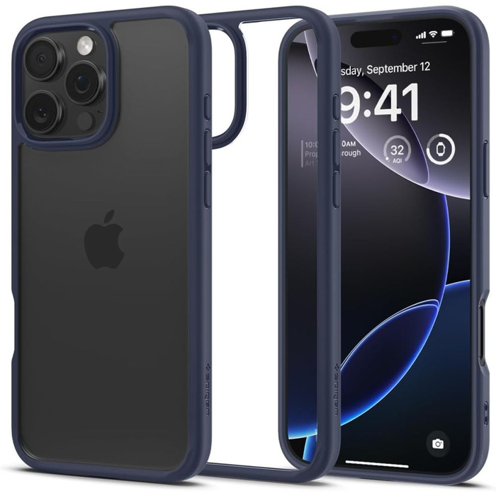 ETUI SPIGEN ULTRA HYBRID IPHONE 16 PRO NAVY BLUE