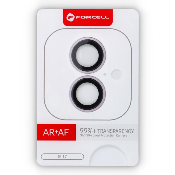 Szkło hartowane na aparat do iPhone 17 Forcell Premium jasnofioletowe