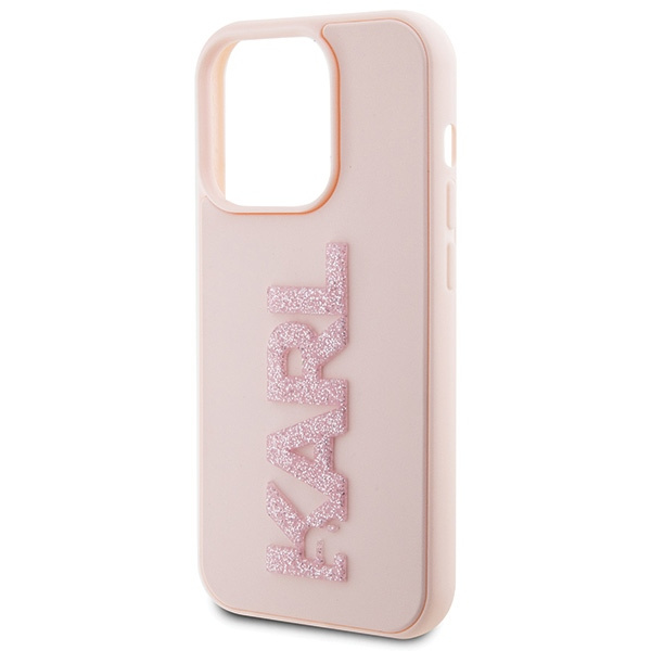 Etui Karl Lagerfeld KLHCP15X3DMBKCP iPhone 15 Pro Max 6.7" różowy/pink hardcase 3D Rubber Glitter Logo Case