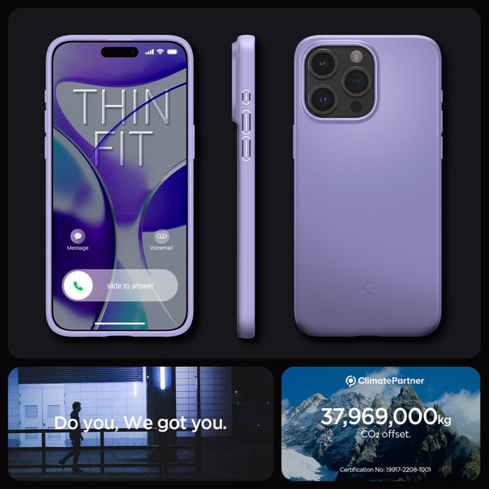 Etui iPhone 15 Pro Max Spigen Thin Fit Iris Purple