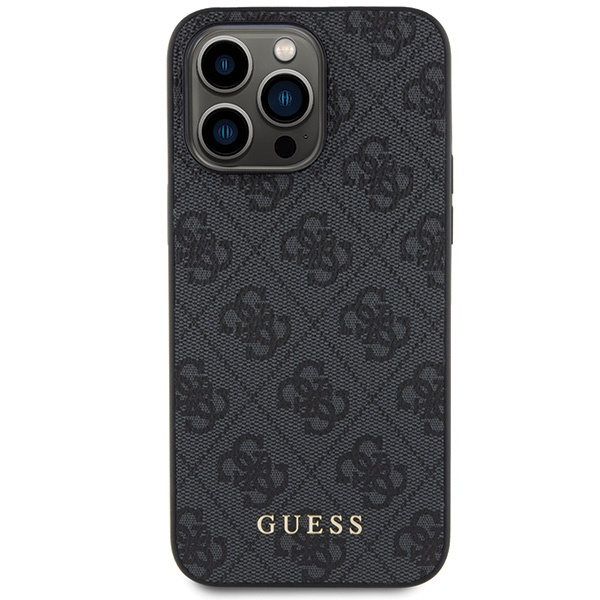 Etui Guess GUHCP15LG4GFGR iPhone 15 Pro 6.1" szary/grey hard case 4G Metal Gold Logo Case