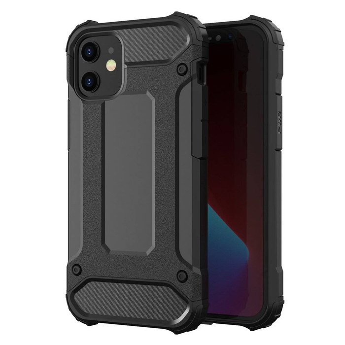 Hybrid Armor pancerne hybrydowe etui pokrowiec iPhone 12 Pro Max czarny