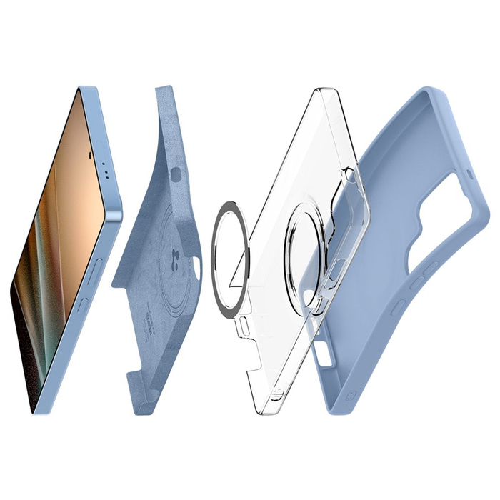 ETUI SPIGEN SILICONE FIT MAG MAGSAFE SAMSUNG GALAXY S25 ULTRA SAPPHIRE BLUE